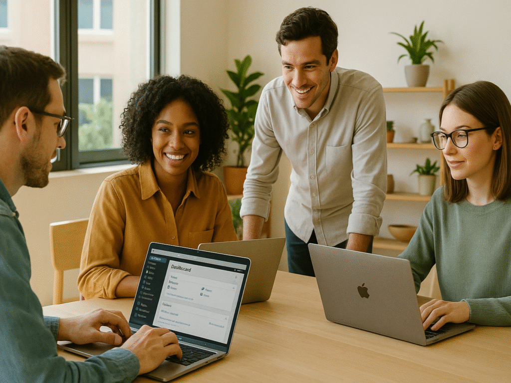 WordPress developers collaborating in a San Diego office