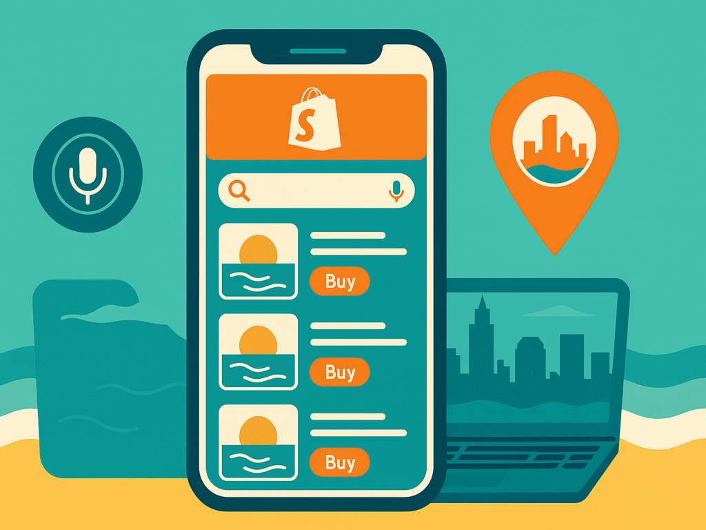 Shopify store displayed on a smartphone.