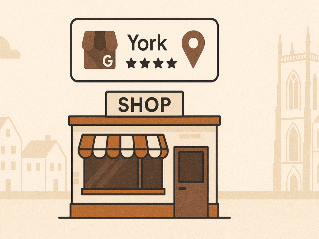 Google Business Profile dashboard for a York store.